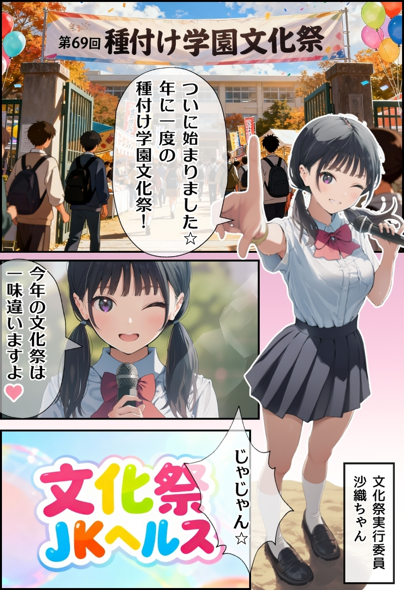 【エロ漫画】この学園マジで最高ッ！年に一度の種付け学園文化祭！性春と欲望の文化祭開幕ですッ！